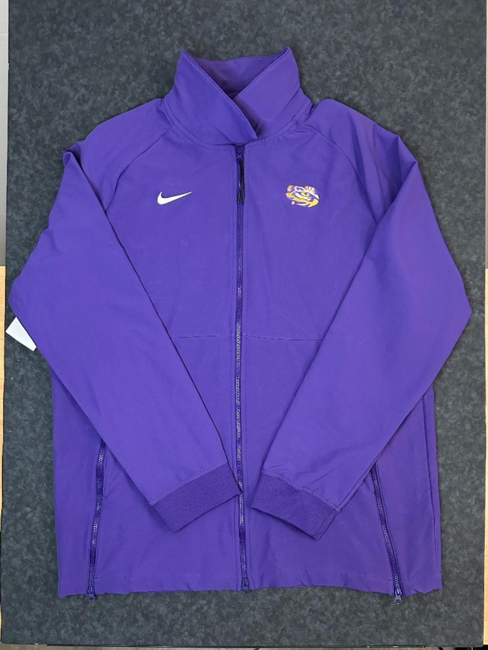 Nike LSU Tigers Sideline Full Zip Embroidered Purple Jacket Size Large
